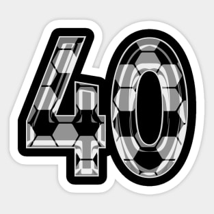 Soccer Number 40 Soccer Jersey #40 Soccer Mom Player Fan Sticker